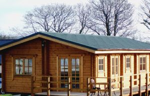 Hampton Court Holiday Park accessible cabin with ceiling track hoist