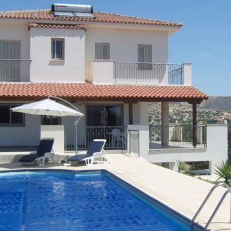 Villa Carpe Diem in Maroni, Cyprus. View from the pool and terrace area